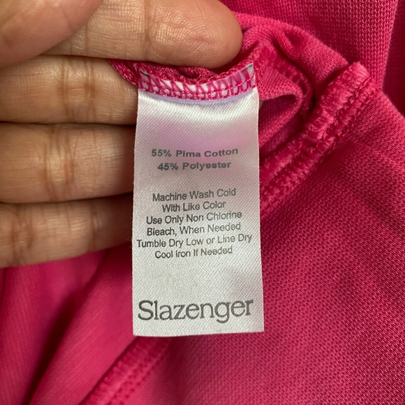 Slazenger Golf women’s Pink V-Neck pullover sweater Pima Cotton blend size large - Picture 4 of 8
